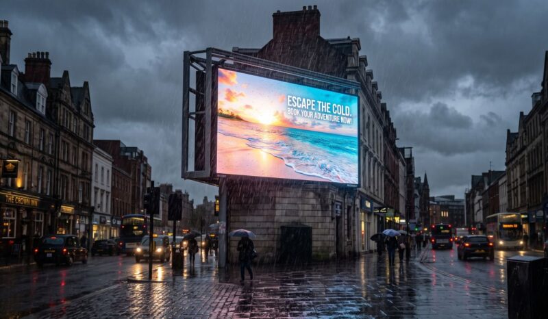 How Outdoor LED Screens Withstand the British Weather: IP Ratings, Brightness and Durability Explained